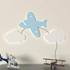 Aeroplane Kids Backlit Wooden Wall Décor - All India Decor