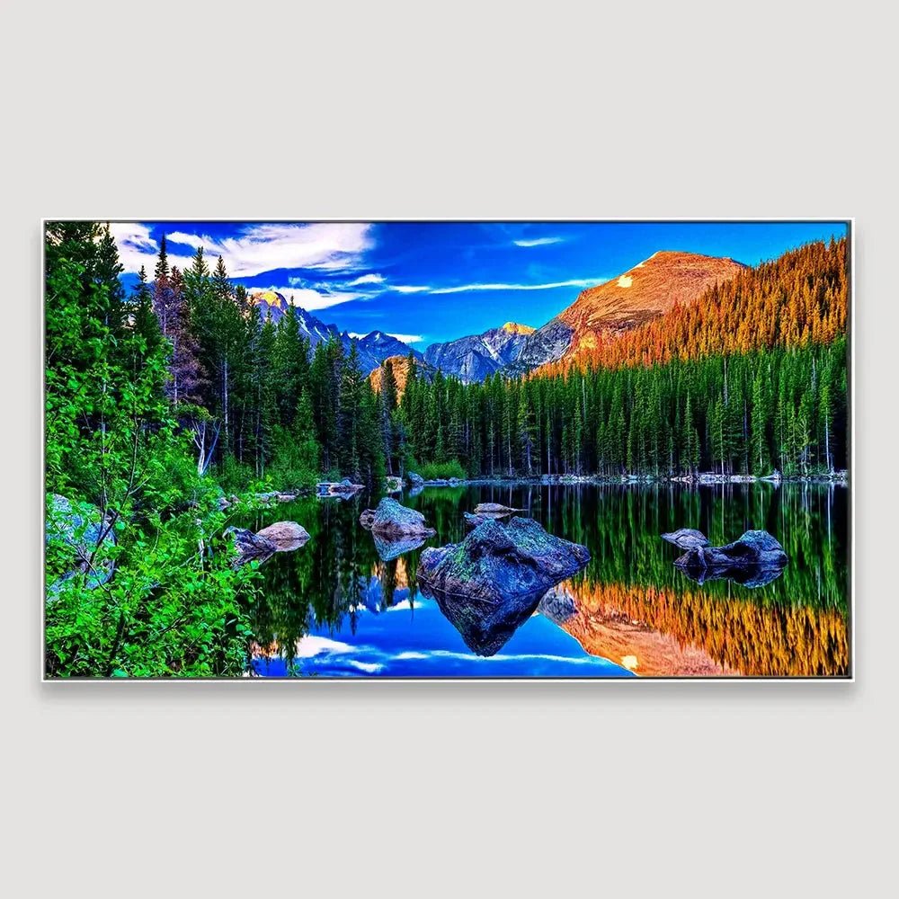 Mountain Natural Scenery Canvas Wall Hanging Wide Format - All India Decor