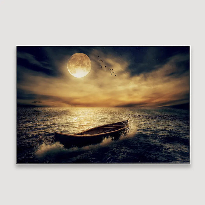 Coastal Moon Blaze Framed Wall Art