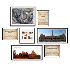 Set Of 7 Frame Sets Of Mystical Heritage Temples Of India - All India Decor