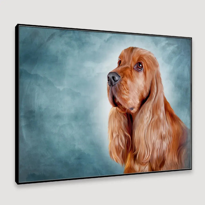 Cocker Spaniel Dog Portrait Framed Wall Art