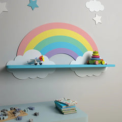 Rainbow Wooden Shelf for Kids - All India Decor