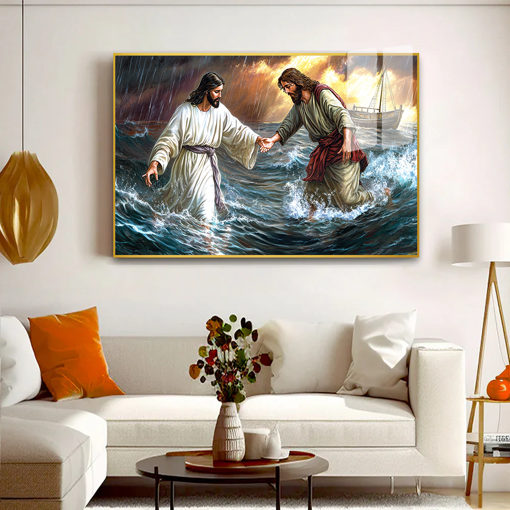 Sermon on the Canvas Jesus Acrylic Wall Paintings & Art