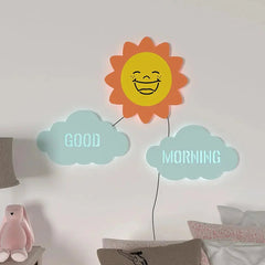 Good Morning Sun Backlit Wooden Wall Décor - All India Decor