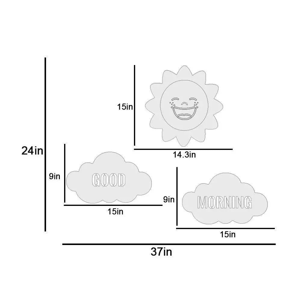 Good Morning Sun Backlit Wooden Wall Décor - All India Decor