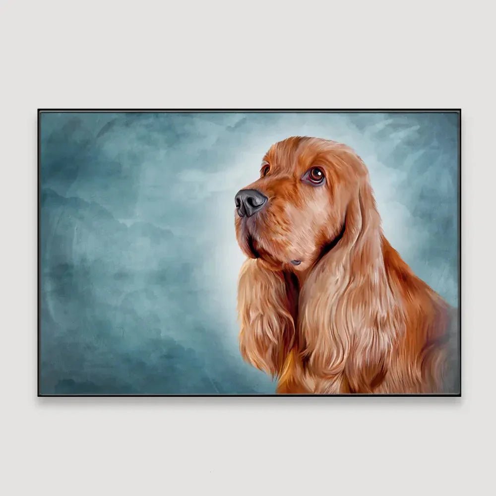 Cocker Spaniel Dog Portrait Framed Wall Art - All India Decor