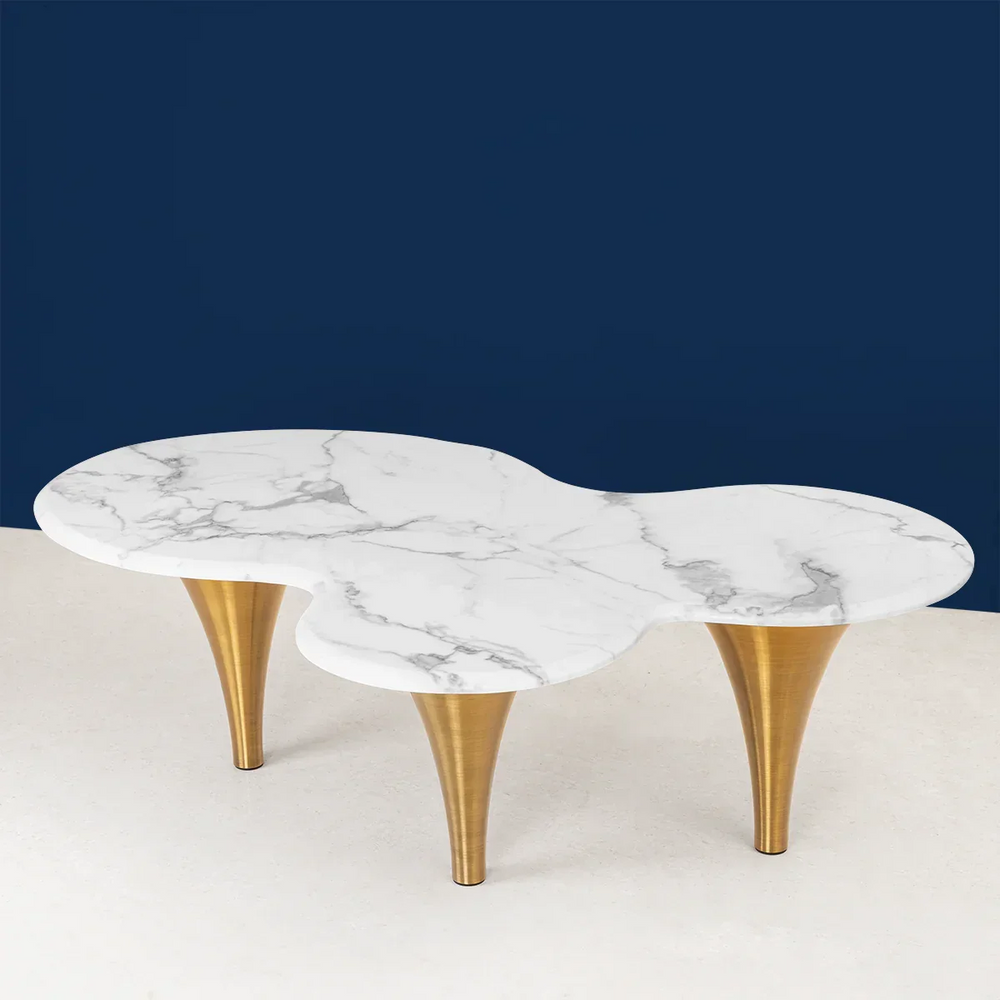 Cloud Crest Coffee Table Coffee Table(Stainless Steel) - All India Decor
