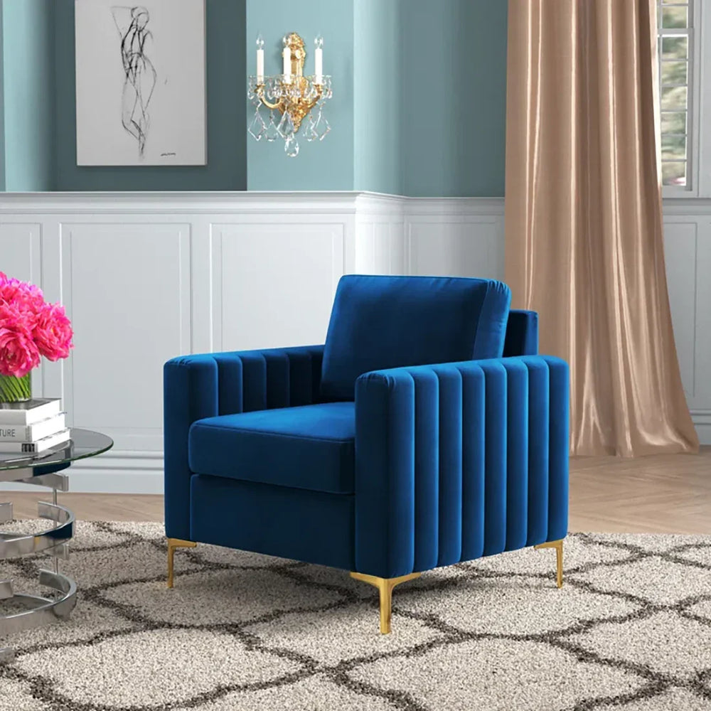 Blue Rafeal Lounge Chair - All India Decor