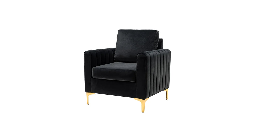 Black Rafeal Lounge Chair - All India Decor