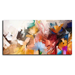 Abstract Colorful Floral Flower art Canvas Wall Painting - All India Decor