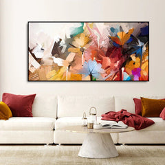 Abstract Colorful Floral Flower art Canvas Wall Painting - All India Decor
