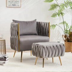Grey Vegan Accent Chair - All India Decor