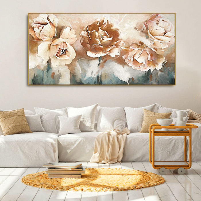 Floral Flower White Rose Canvas Wall Painting