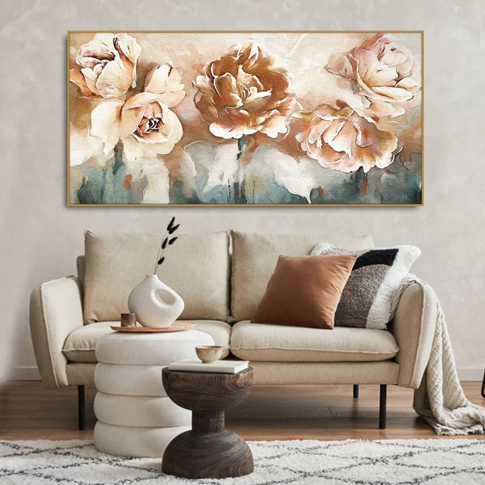 Floral Flower White Rose Canvas Wall Painting - All India Decor
