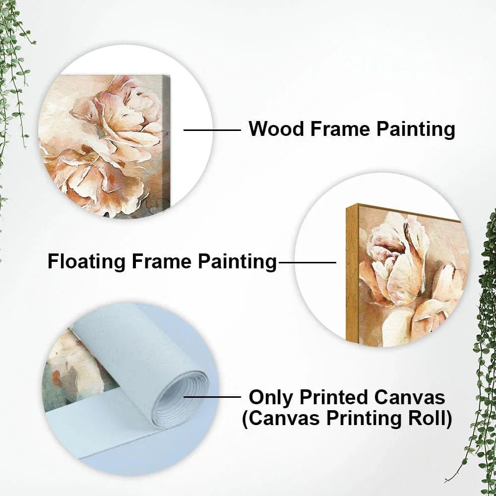 Floral Flower White Rose Canvas Wall Painting - All India Decor