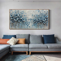 Abstract Flower Painting on Canvas, Large Canvas Wall Art, Original Red Floral Landscape Wall Art Custom Painting Living Room Home Decor Online - All India Decor