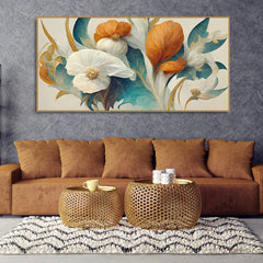 Abstract Colorful Spring Flower Texture Art Canvas Wall Painting - All India Decor