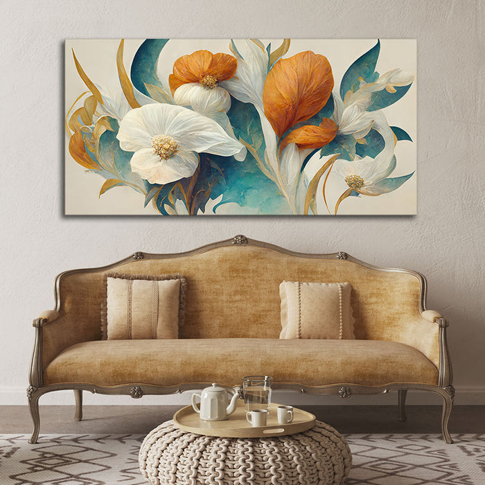 Abstract Colorful Spring Flower Texture Art Canvas Wall Painting