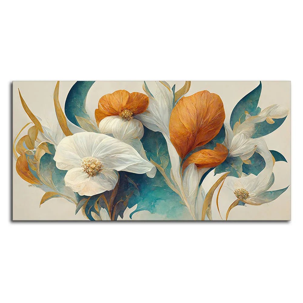 Abstract Colorful Spring Flower Texture Art Canvas Wall Painting - All India Decor