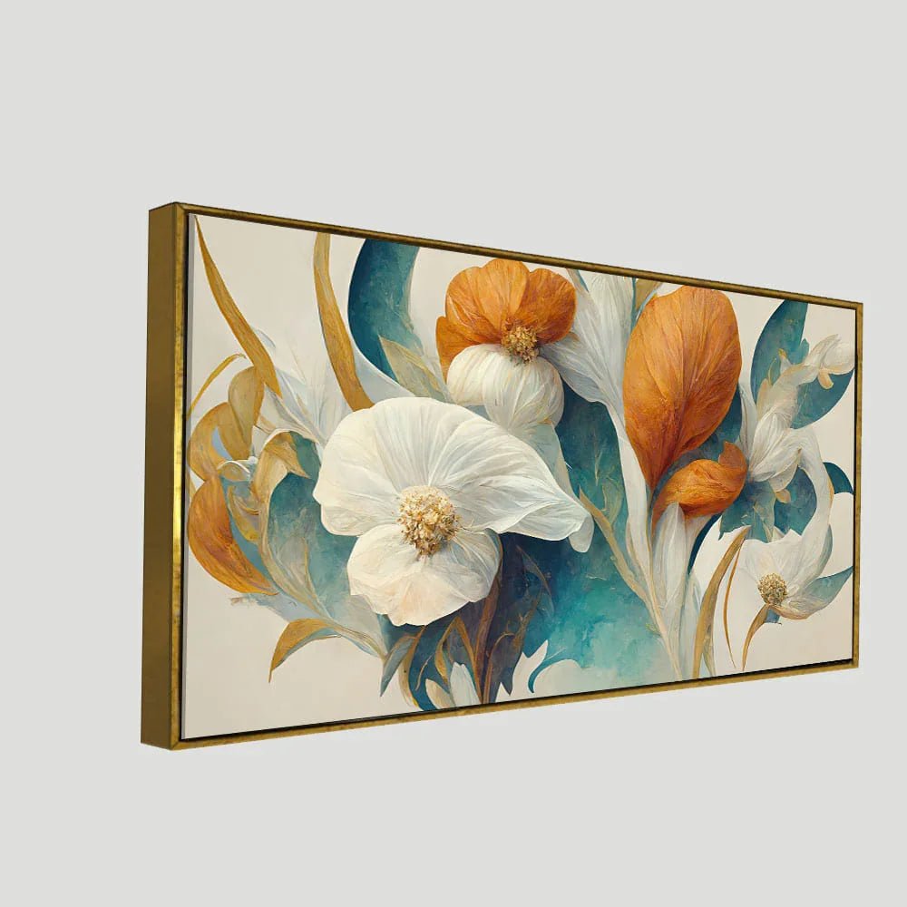 Abstract Colorful Spring Flower Texture Art Canvas Wall Painting - All India Decor