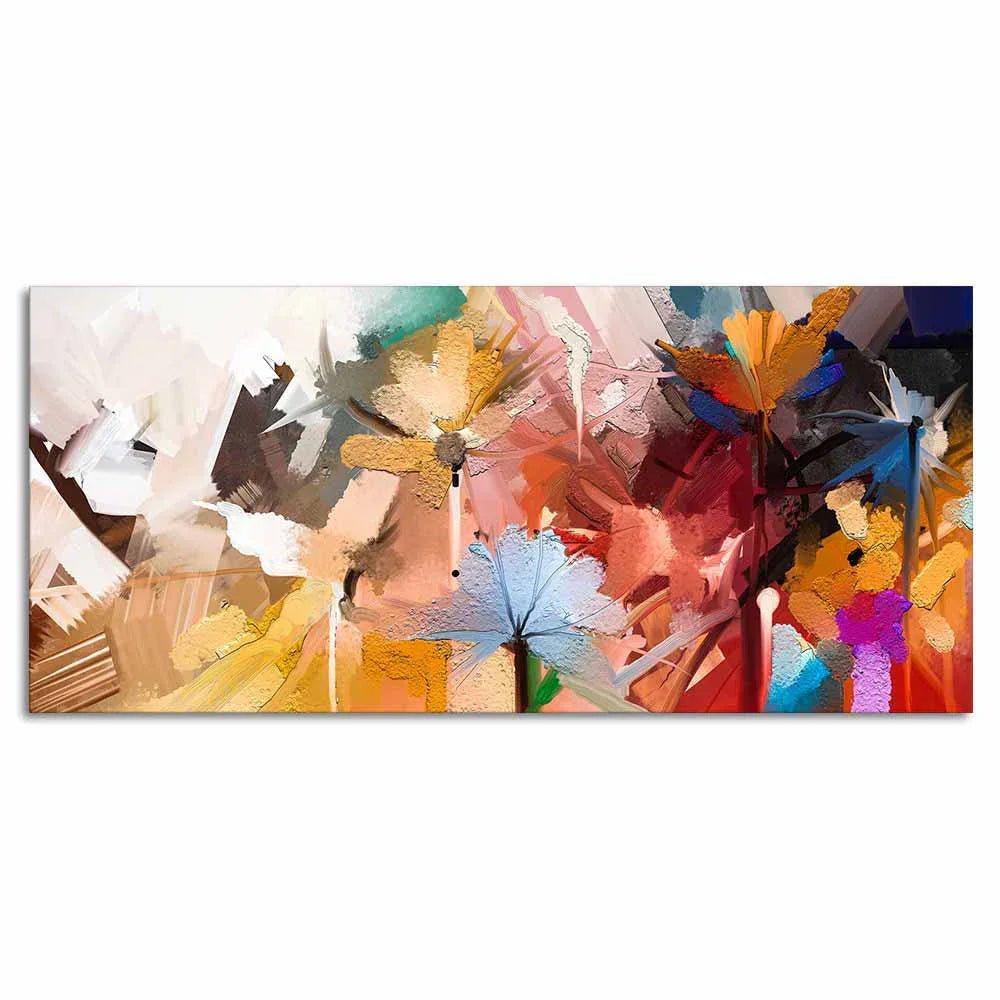 Colorful Flowers Abstract Art Wall Painting - All India Decor