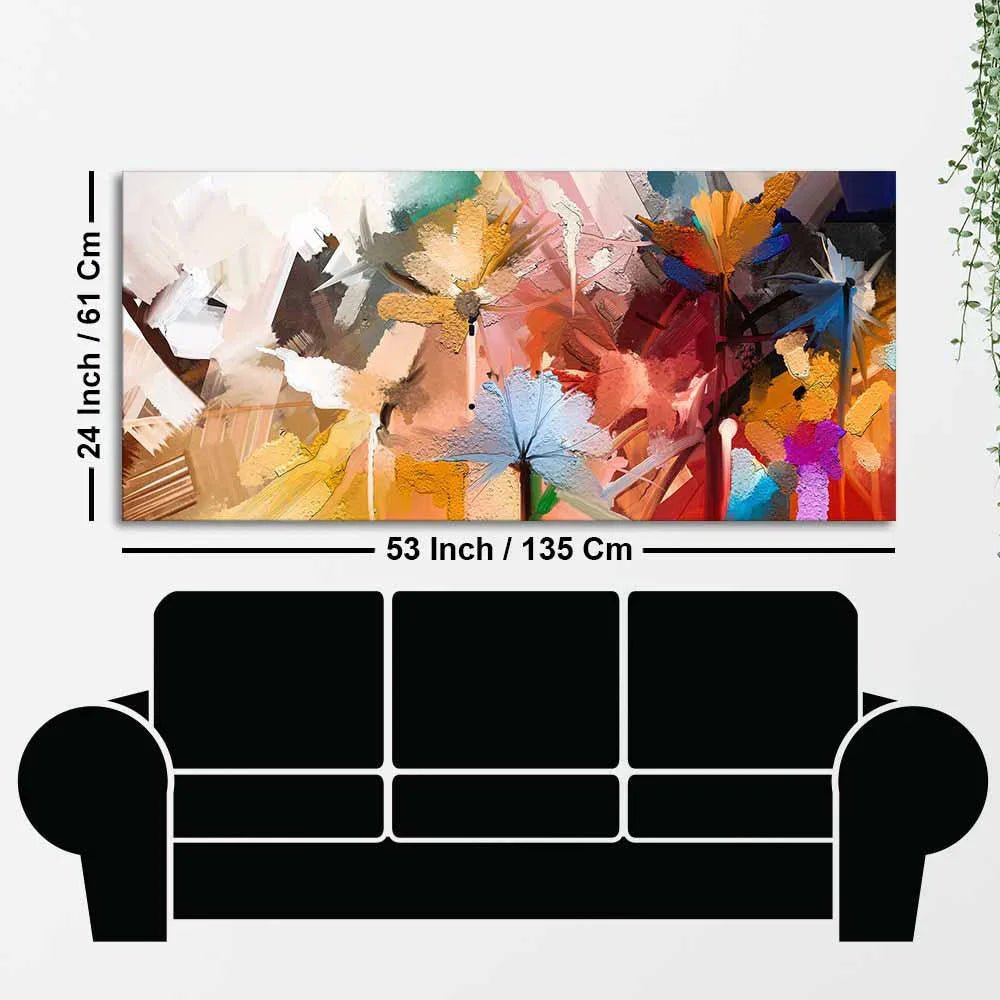Colorful Flowers Abstract Art Wall Painting - All India Decor