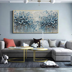 Abstract Flower Painting on Canvas, Large Canvas Wall Art, Original Red Floral Landscape Wall Art Custom Painting Living Room Home Decor Online - All India Decor