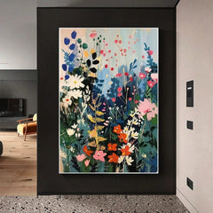 Abstract Blossom Tree Painting on Canvas, Original Large 3D Textured Flower Wall Art Custom Modern Trendy Fashion Living Room Home Decor Online - All India Decor