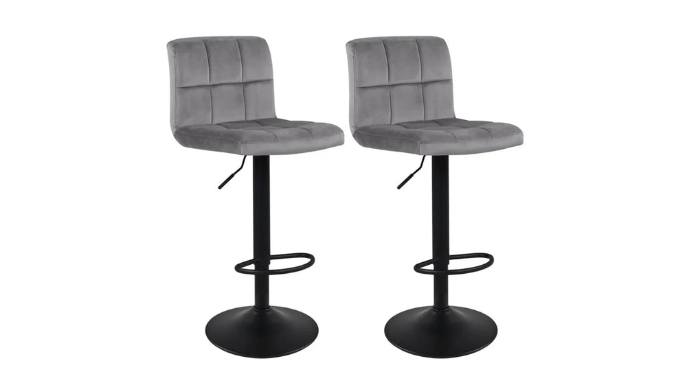 Grey Color Neo Swiel Adjustable Bar Stool - All India Decor