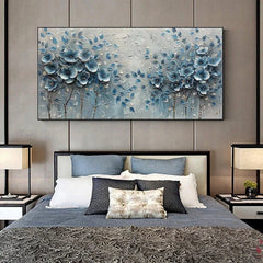 Abstract Flower Painting on Canvas, Large Canvas Wall Art, Original Red Floral Landscape Wall Art Custom Painting Living Room Home Decor Online - All India Decor
