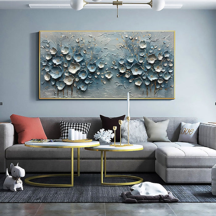 Abstract Forest Landscape Painting on Canvas, Large Wall Art Original Colorful Flower Art Custom Painting Trendy Living Room Home Decor Online