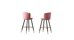 Pink Color Flower Counter Stool - All India Decor