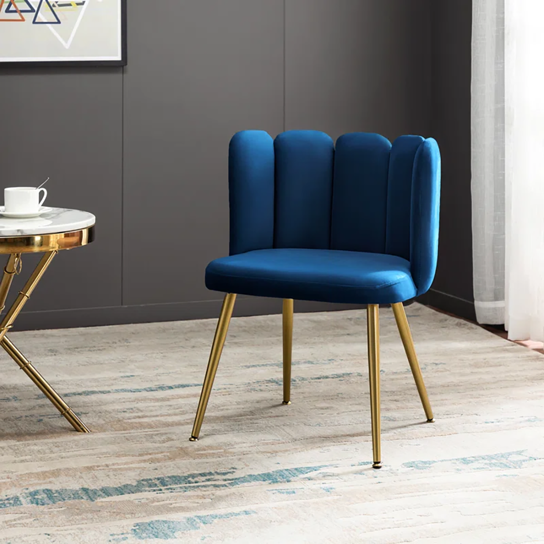 Blue Marsillio Accent Chair