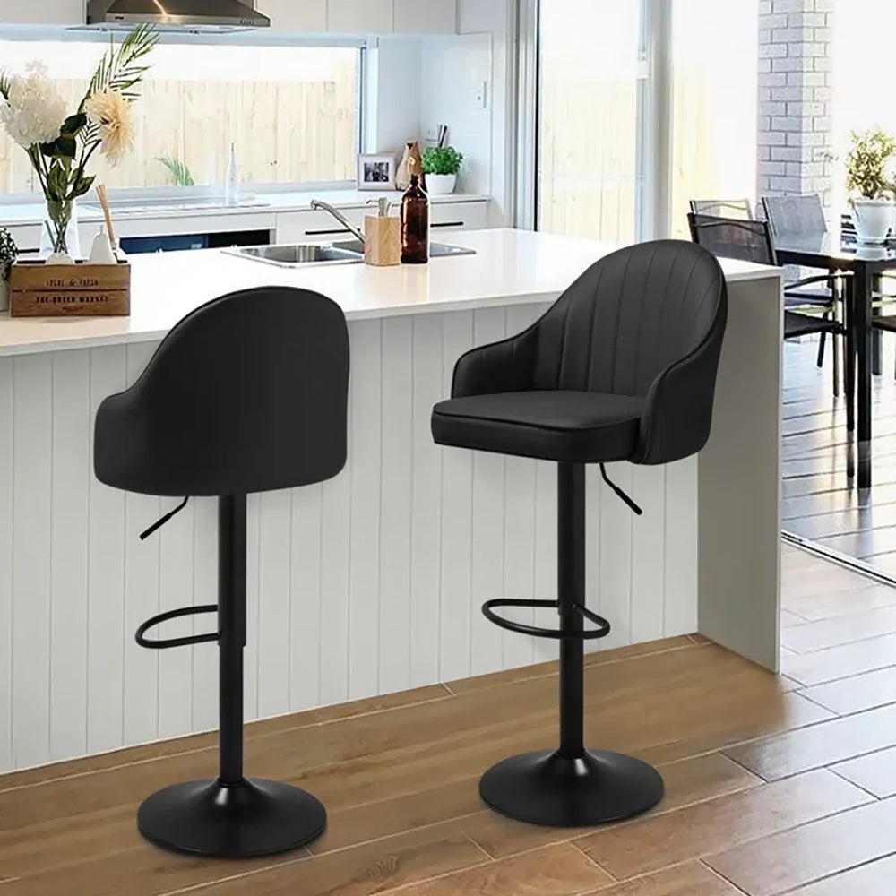 Black Color Fressia Swiel Bar Stool - All India Decor