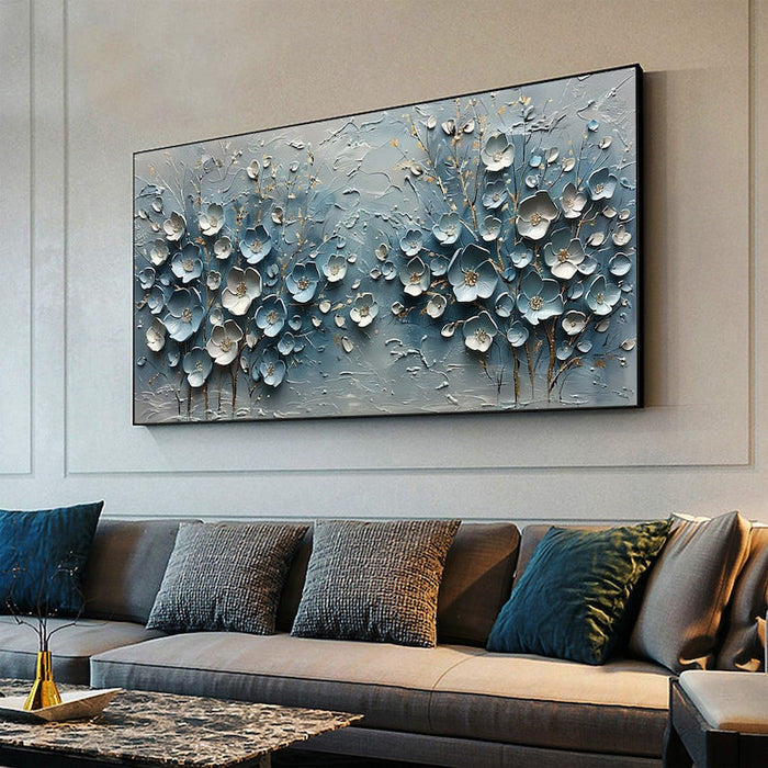Abstract Forest Landscape Painting on Canvas, Large Wall Art Original Colorful Flower Art Custom Painting Trendy Living Room Home Decor Online