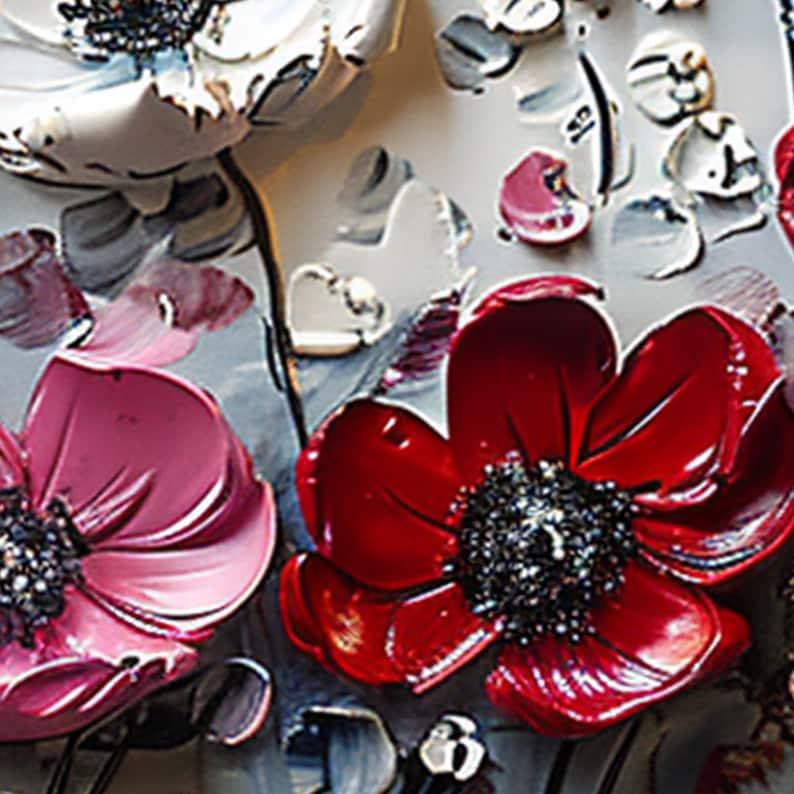 Abstract Flower Landscape Painting on Canvas Large Wall Art, Original Texture Floral Wall Art, Modern Bedroom Wall Decor Handmade Gift Online - All India Decor