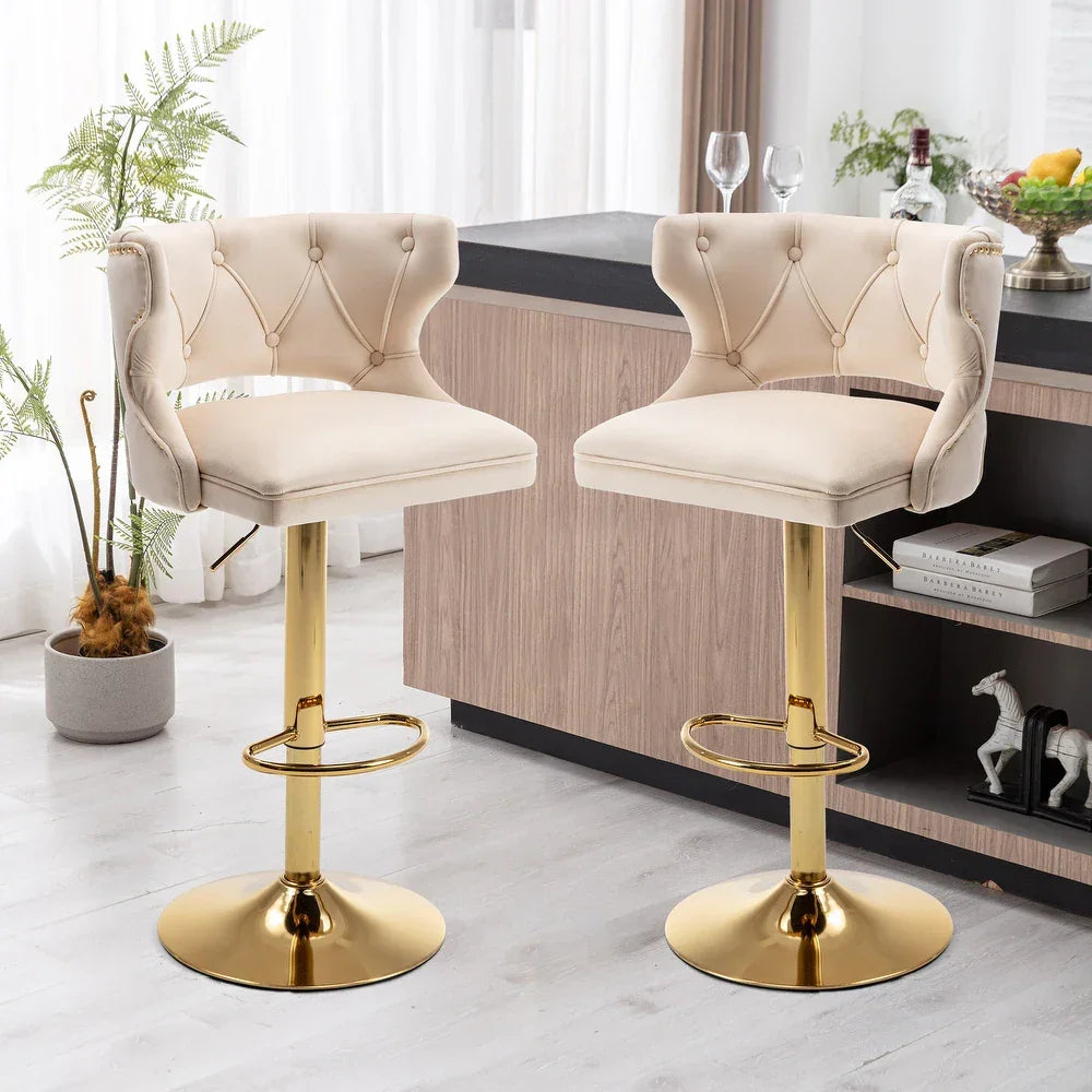Beige Verona Bar Stool - All India Decor