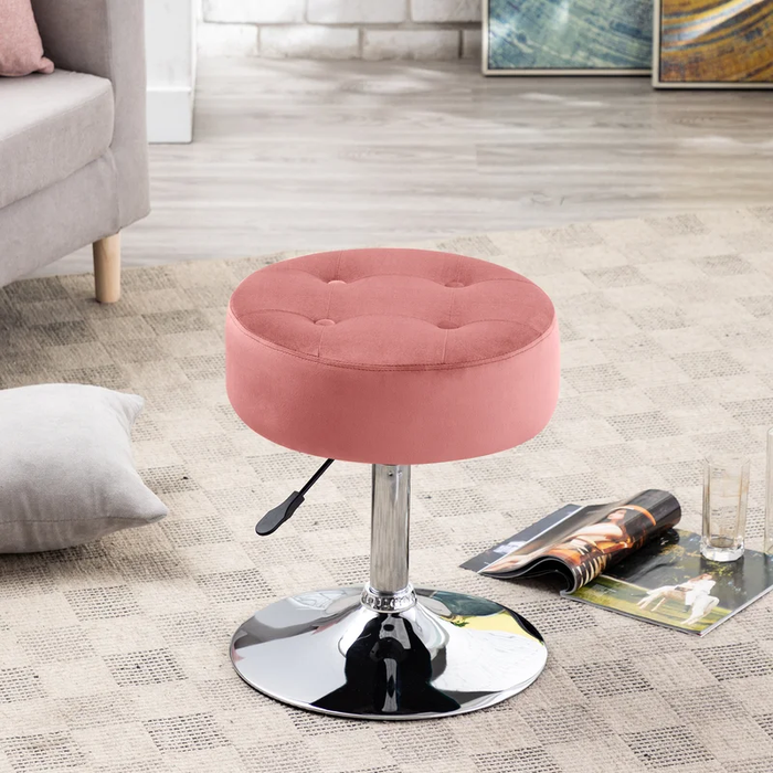 Pink Color Deria  Vanity Stool