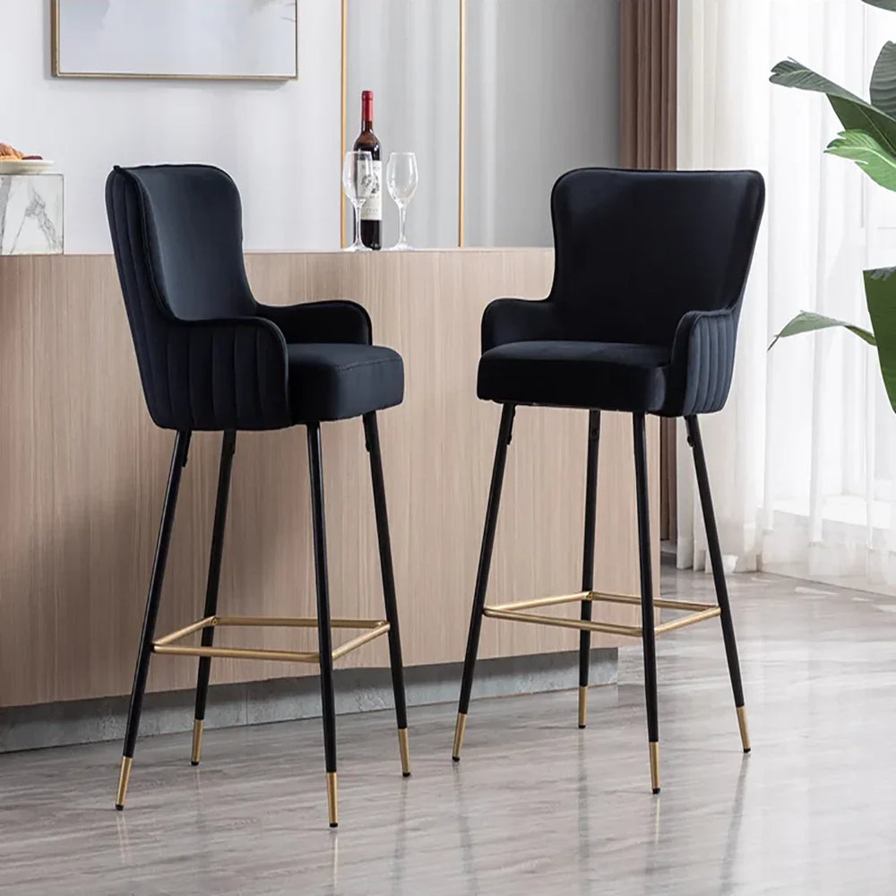 Black Color Nolen Bar Stool - All India Decor
