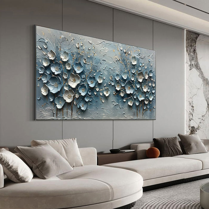 Abstract Forest Landscape Painting on Canvas, Large Wall Art Original Colorful Flower Art Custom Painting Trendy Living Room Home Decor Online