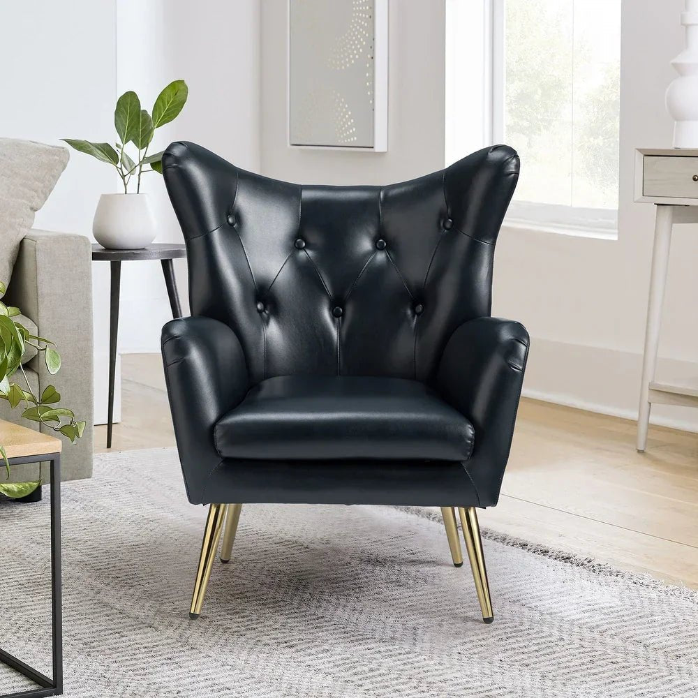 Black Hedley Accent Chair - All India Decor