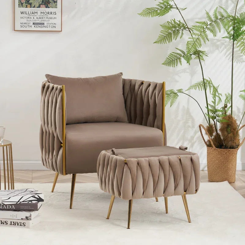 Brown Vegan Accent Chair - All India Decor