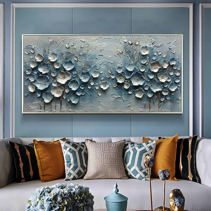 Abstract Forest Landscape Painting on Canvas, Large Wall Art Original Colorful Flower Art Custom Painting Trendy Living Room Home Decor Online