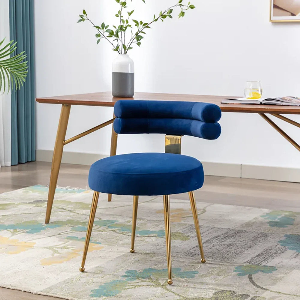 Blue Swizzy Aceent Chair - All India Decor