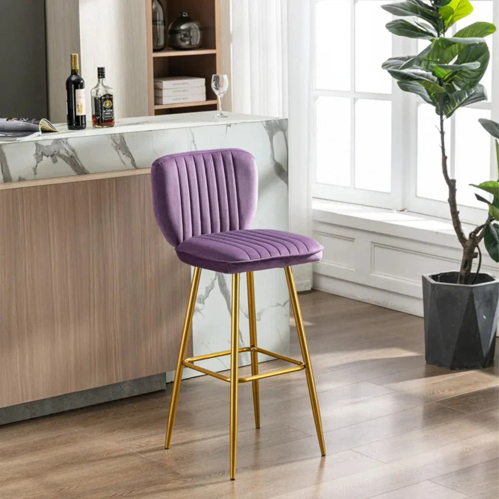 Purple Color Rafael Bar Stool - All India Decor