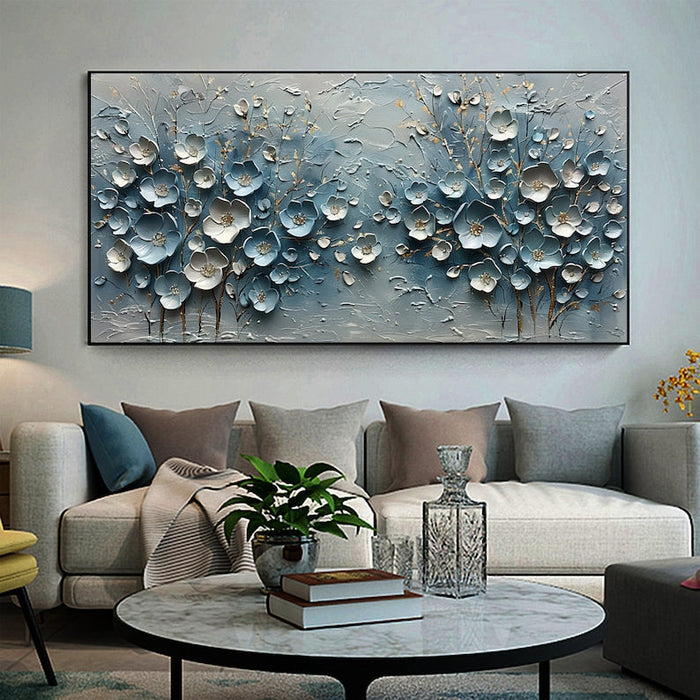 Abstract Forest Landscape Painting on Canvas, Large Wall Art Original Colorful Flower Art Custom Painting Trendy Living Room Home Decor Online