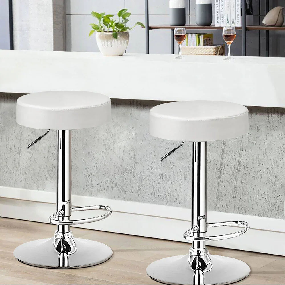 White Linon Bar Stool - All India Decor