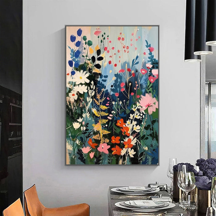 Abstract Blossom Tree Painting on Canvas, Original Large 3D Textured Flower Wall Art Custom Modern Trendy Fashion Living Room Home Decor Online