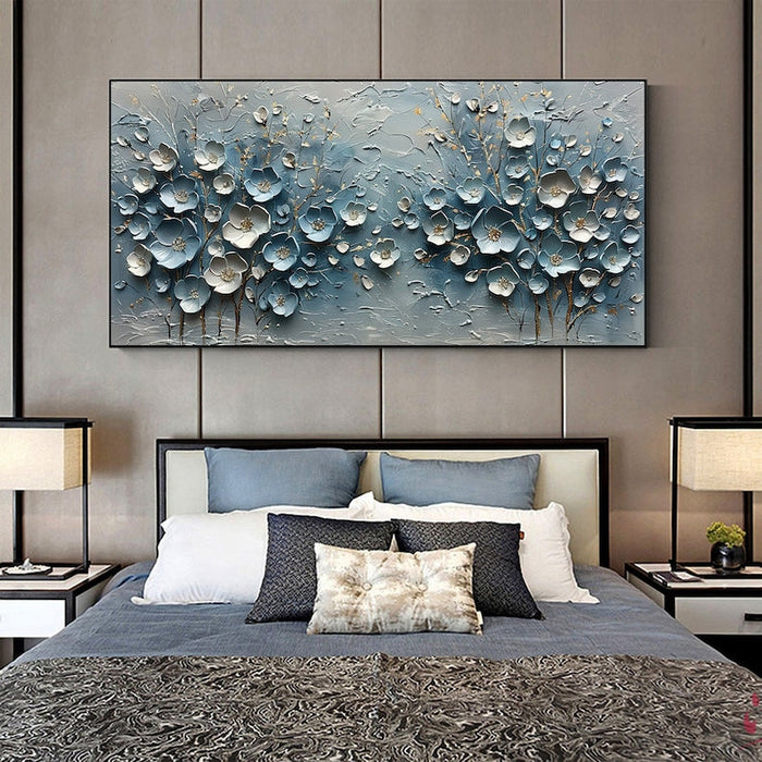 Abstract Forest Landscape Painting on Canvas, Large Wall Art Original Colorful Flower Art Custom Painting Trendy Living Room Home Decor Online