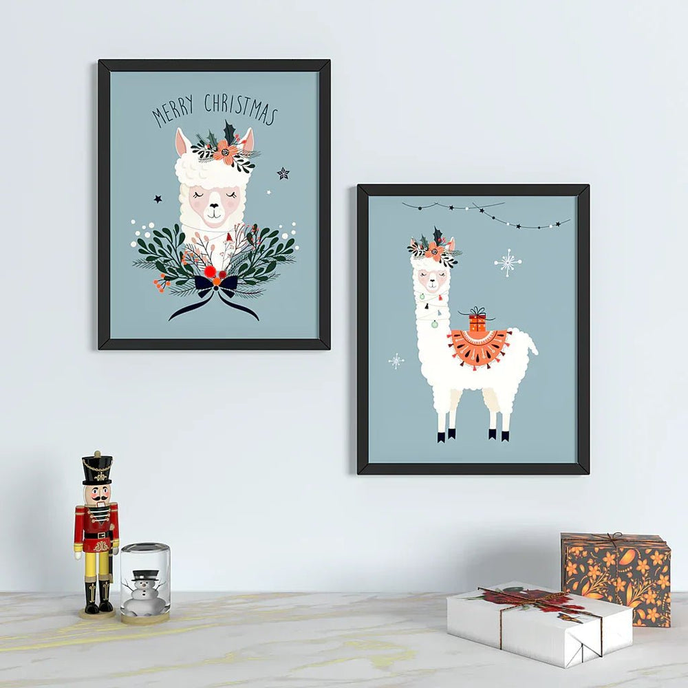 Snowy Christmas Framed Wall Art Set of 2 - All India Decor